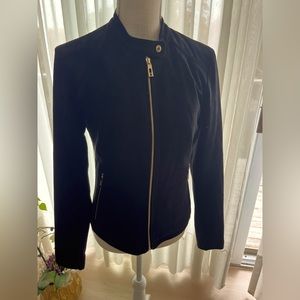 Ivanka Trump suede like zip up jacket size small